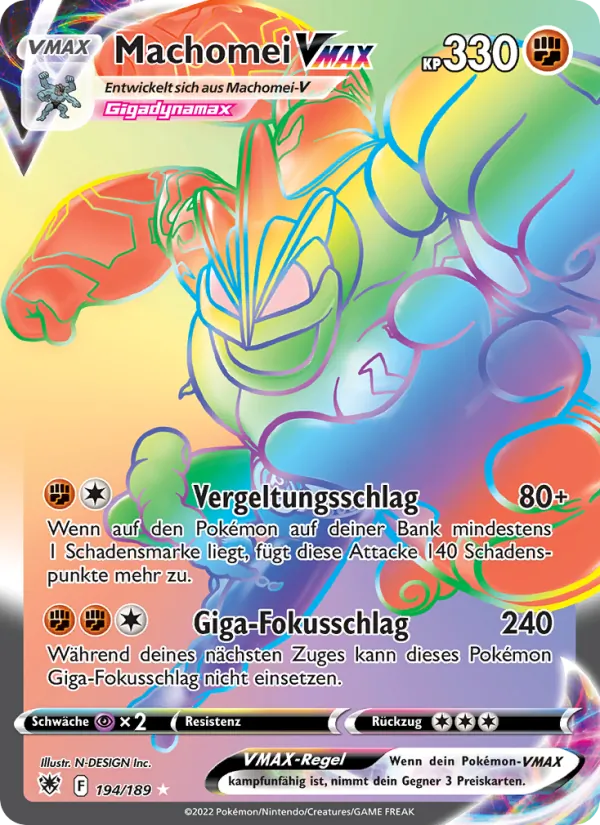 Karte Machomei VMAX aus Astralglanz, Nummer 194/189