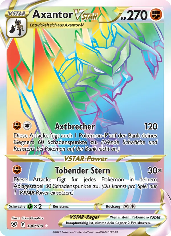 Karte Axantor VSTAR aus Astralglanz, Nummer 196/189