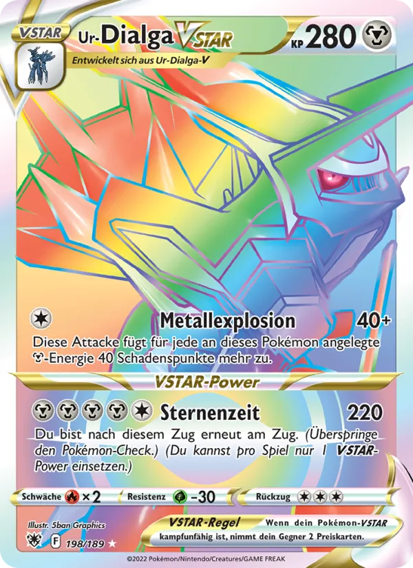 Karte Ur-Dialga VSTAR aus Astralglanz, Nummer 198/189