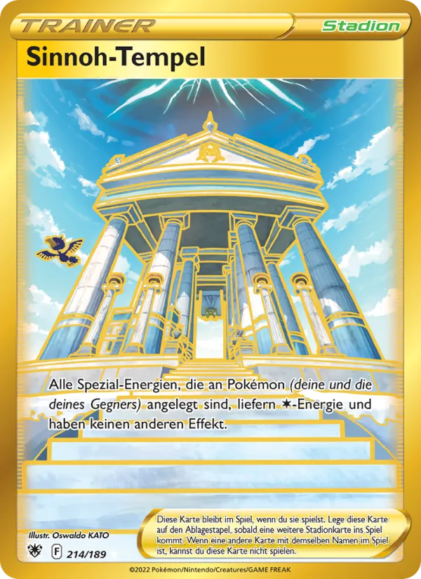 Karte Sinnoh-Tempel aus Astralglanz, Nummer 214/189