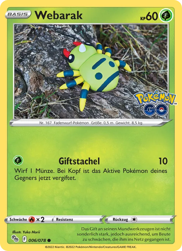 Karte Webarak aus Pokémon GO, Nummer 006/78