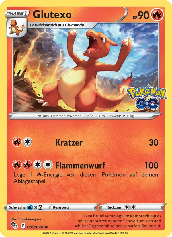 Karte Glutexo aus Pokémon GO, Nummer 009/78