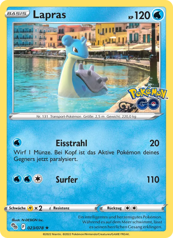 Karte Lapras aus Pokémon GO, Nummer 023/78