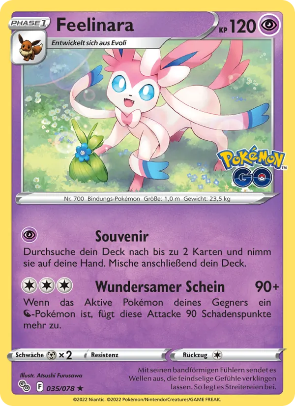 Karte Feelinara aus Pokémon GO, Nummer 035/78