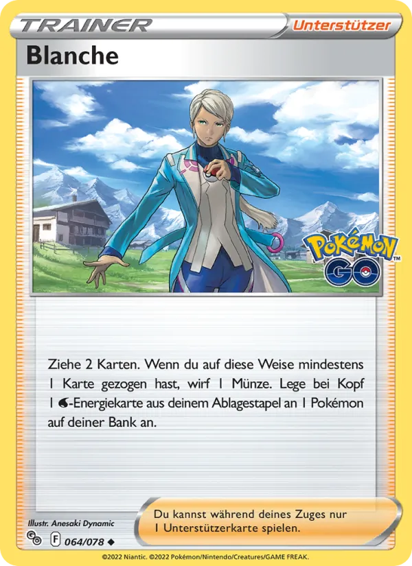 Karte Blanche aus Pokémon GO, Nummer 064/78