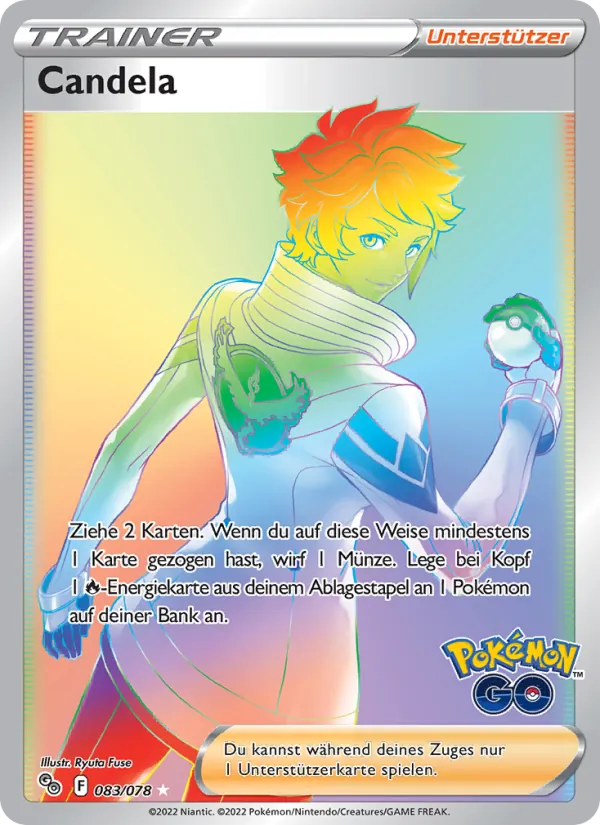 Karte Candela aus Pokémon GO, Nummer 083/78