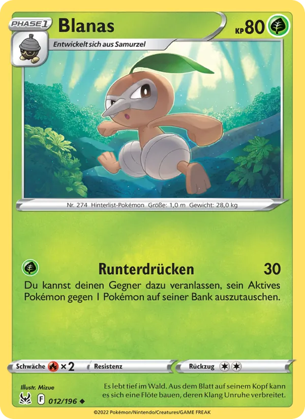 Karte Blanas aus Verlorener Ursprung, Nummer 012/196