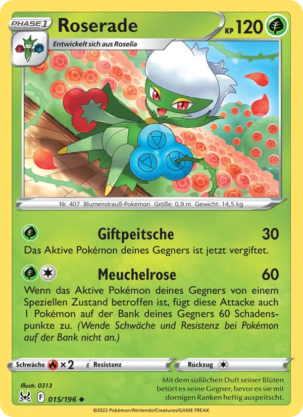 Karte Roserade aus Verlorener Ursprung, Nummer 015/196