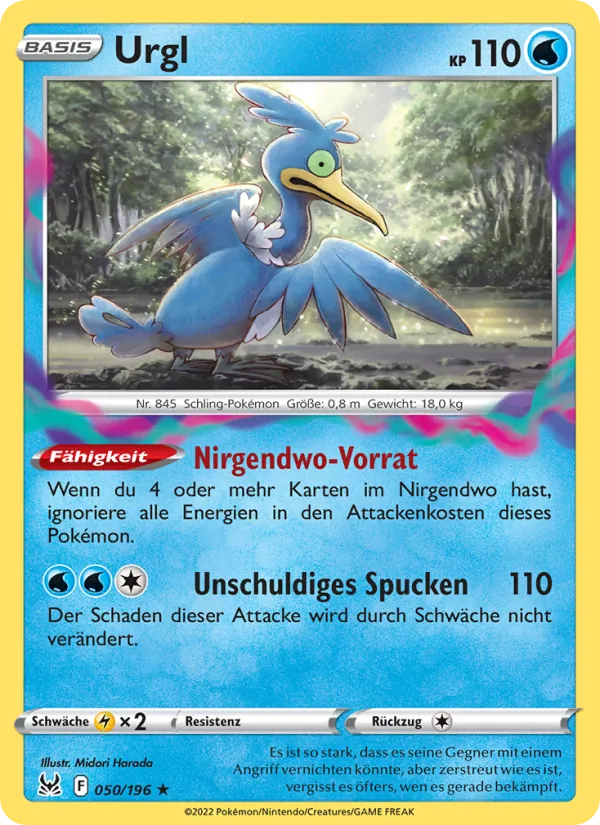 Karte Urgl aus Verlorener Ursprung, Nummer 050/196
