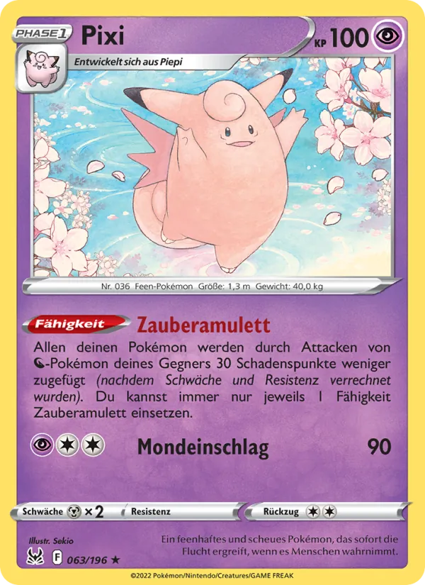 Karte Pixi aus Verlorener Ursprung, Nummer 063/196
