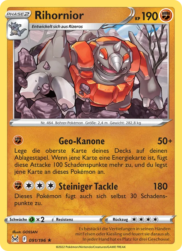 Karte Rihornior aus Verlorener Ursprung, Nummer 091/196