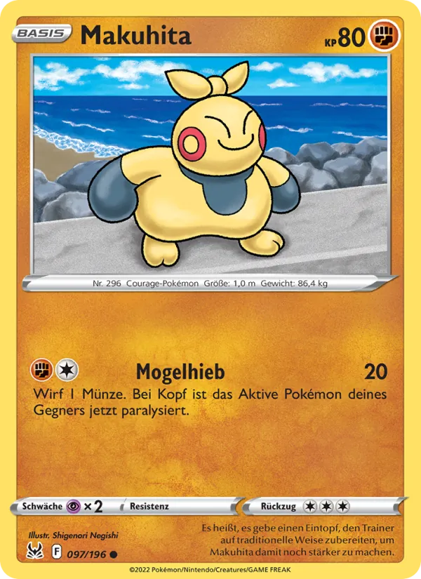 Karte Makuhita aus Verlorener Ursprung, Nummer 097/196