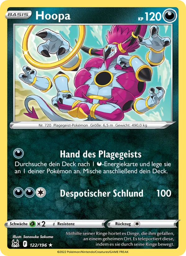 Karte Hoopa aus Verlorener Ursprung, Nummer 122/196