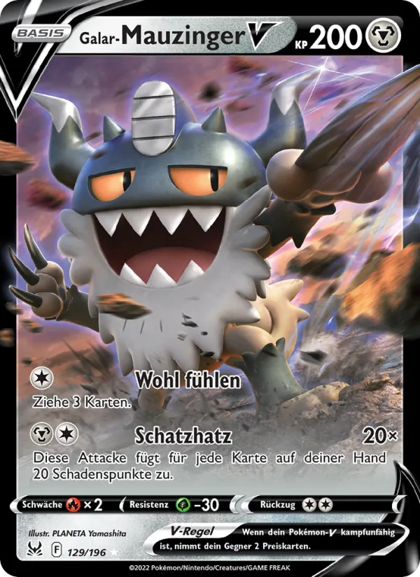 Karte Galar-Mauzinger V aus Verlorener Ursprung, Nummer 129/196
