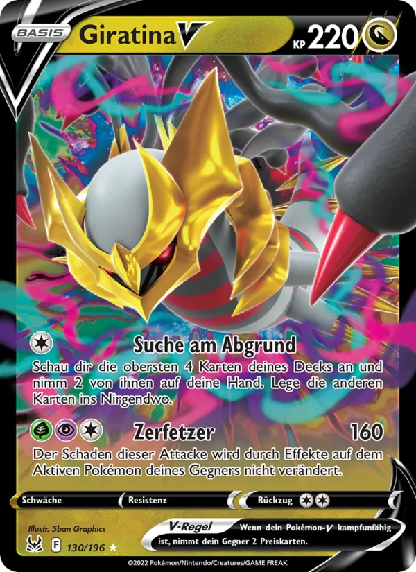 Karte Giratina V aus Verlorener Ursprung, Nummer 130/196