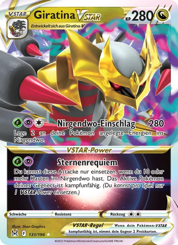 Karte Giratina VSTAR aus Verlorener Ursprung, Nummer 131/196
