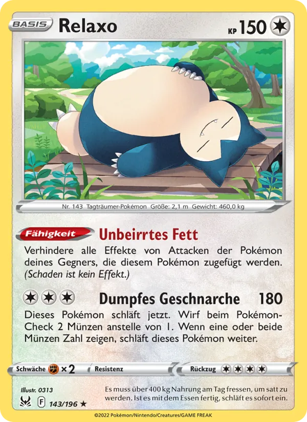 Karte Relaxo aus Verlorener Ursprung, Nummer 143/196