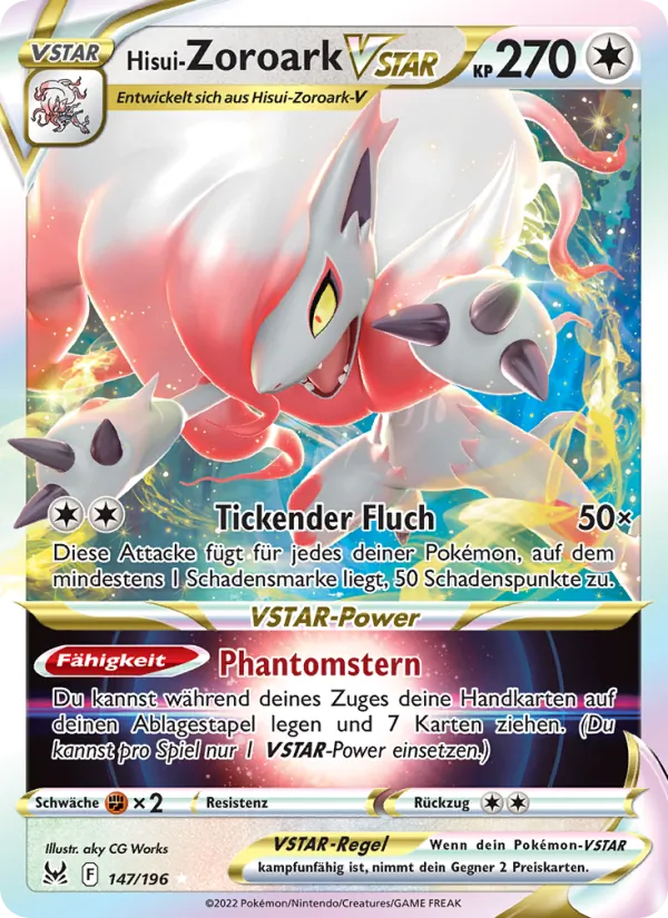 Karte Hisui-Zoroark VSTAR aus Verlorener Ursprung, Nummer 147/196