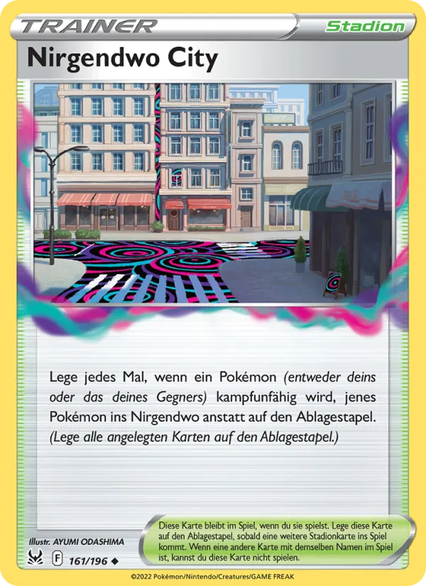 Karte Nirgendwo City aus Verlorener Ursprung, Nummer 161/196