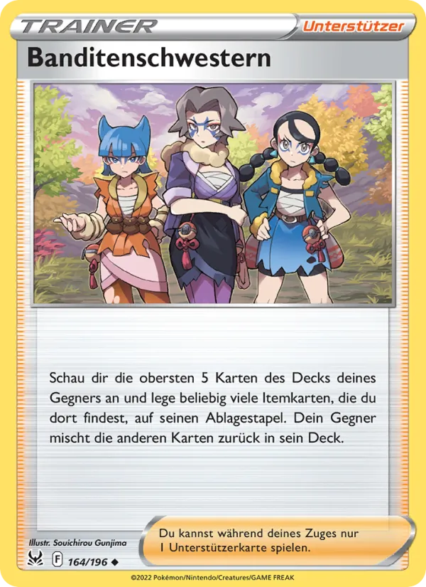 Karte Banditenschwestern aus Verlorener Ursprung, Nummer 164/196