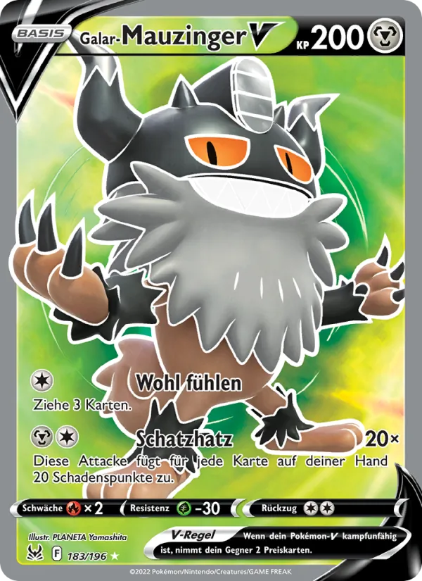 Karte Galar-Mauzinger V aus Verlorener Ursprung, Nummer 183/196
