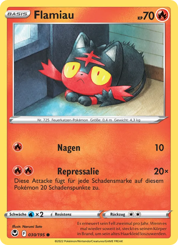 Karte Flamiau aus Silberne Sturmwinde, Nummer 030/195