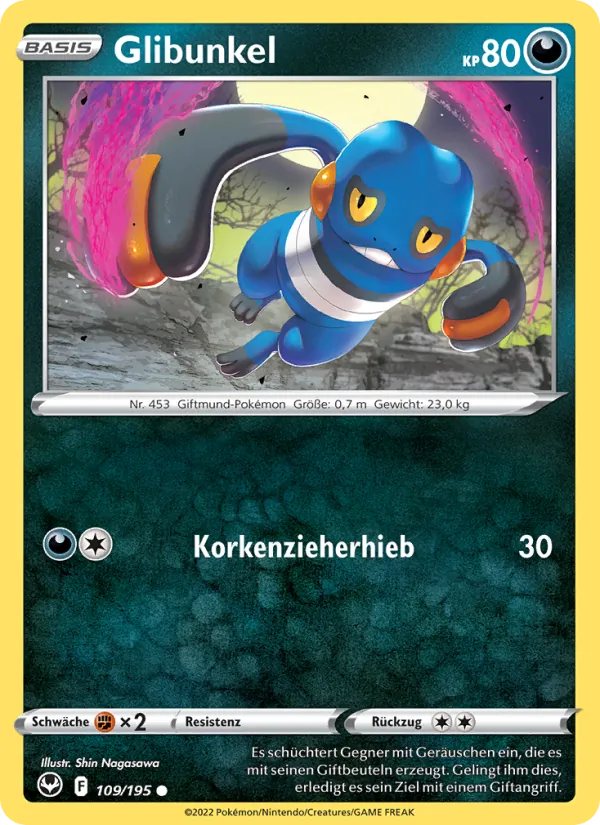 Karte Glibunkel aus Silberne Sturmwinde, Nummer 109/195