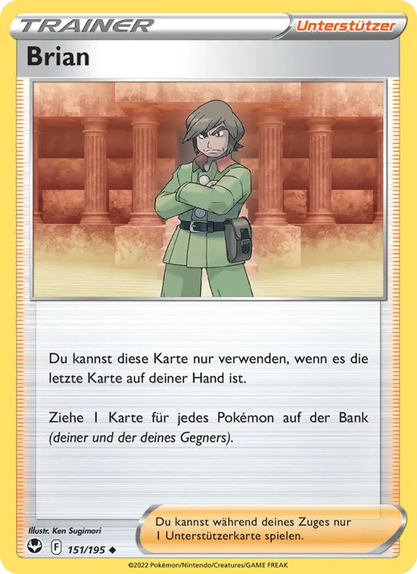 Karte Brian aus Silberne Sturmwinde, Nummer 151/195
