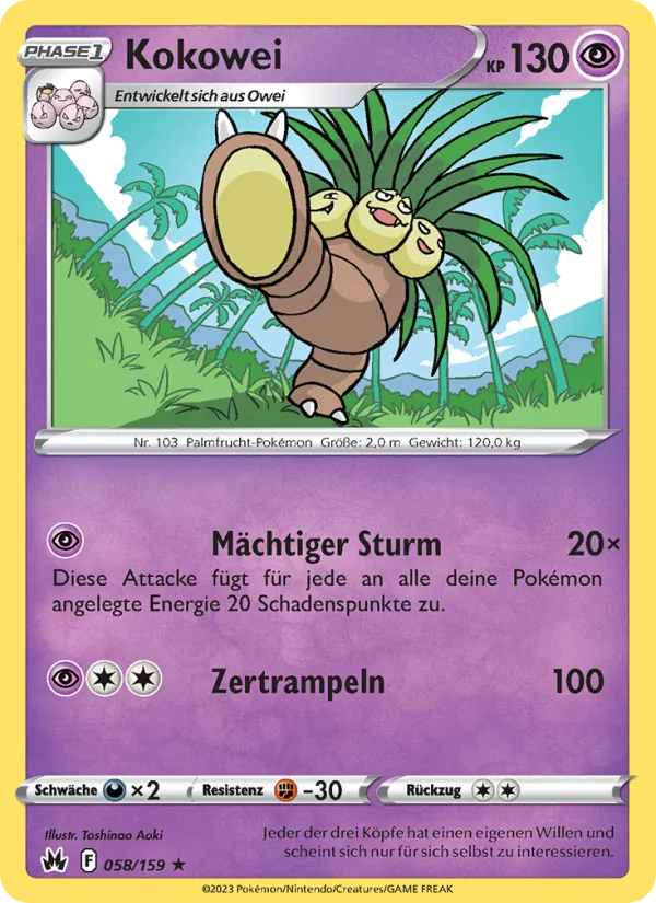 Karte Kokowei aus Zenit der Könige, Nummer 058/159