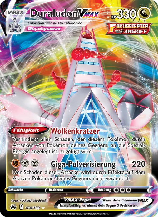 Karte Duraludon VMAX aus Zenit der Könige, Nummer 104/159