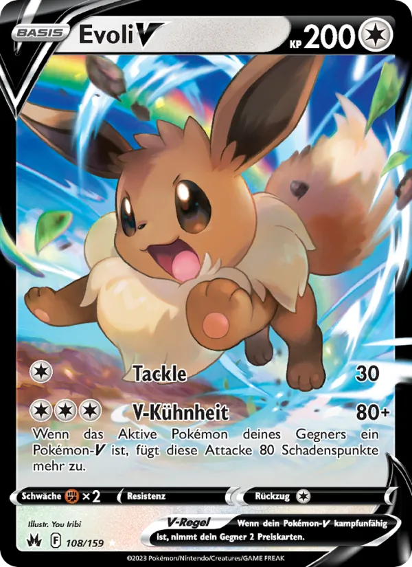 Karte Evoli V aus Zenit der Könige, Nummer 108/159
