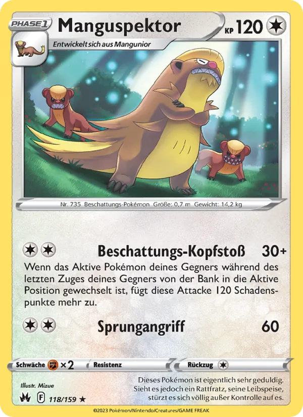 Karte Manguspektor aus Zenit der Könige, Nummer 118/159