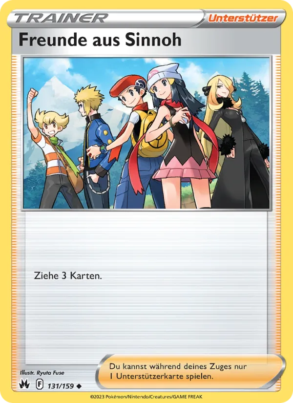 Karte Freunde aus Sinnoh aus Zenit der Könige, Nummer 131/159