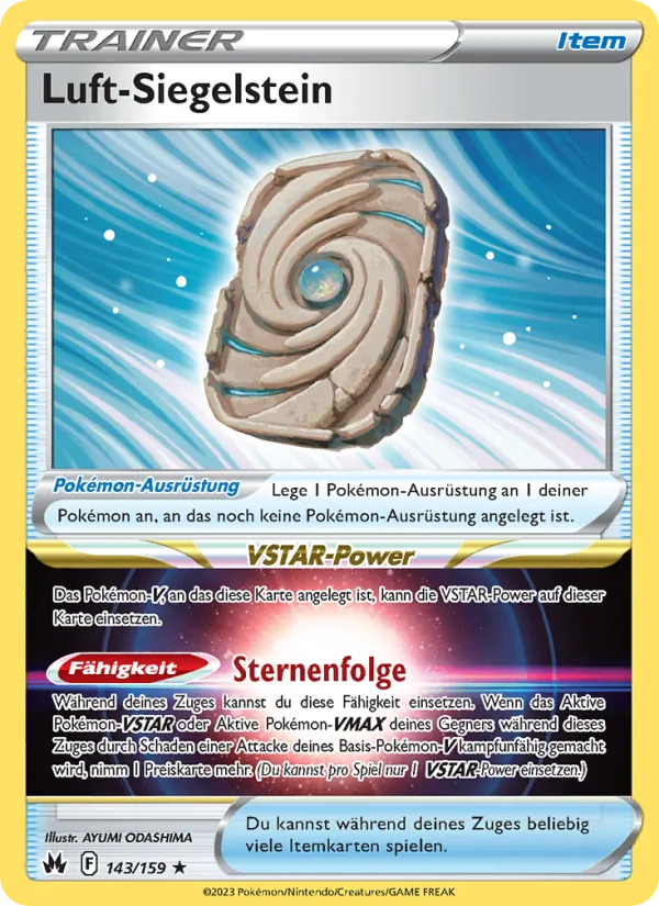 Karte Luft-Siegelstein aus Zenit der Könige, Nummer 143/159