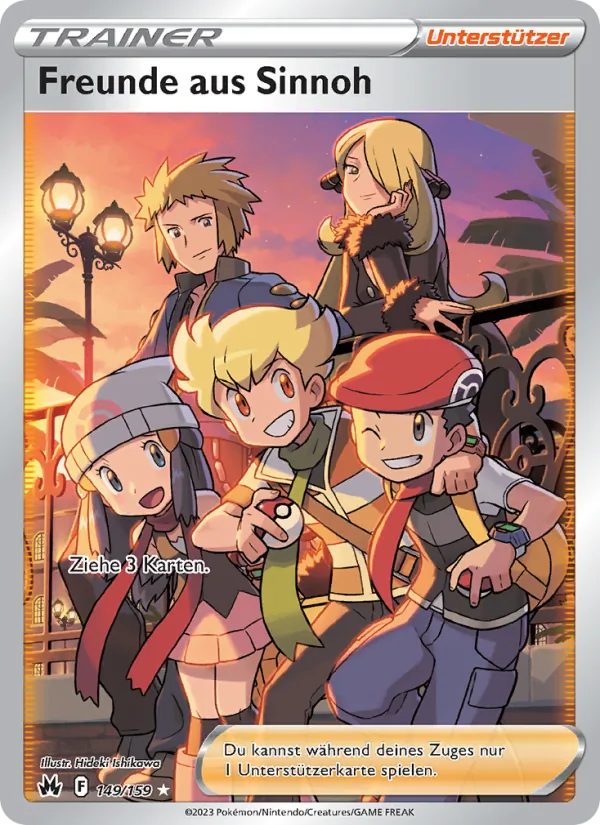 Karte Freunde aus Sinnoh aus Zenit der Könige, Nummer 149/159