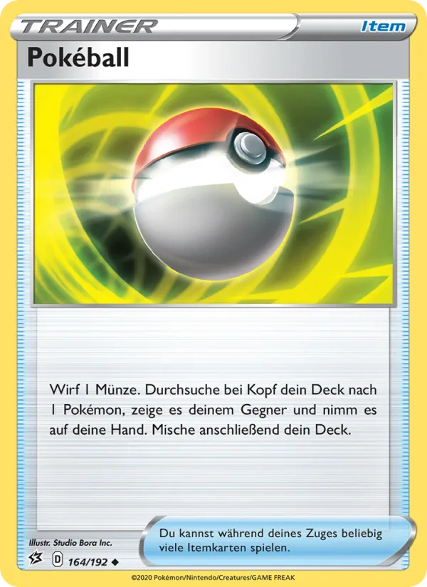 Karte Pokéball aus Clash der Rebellen, Nummer 164/192