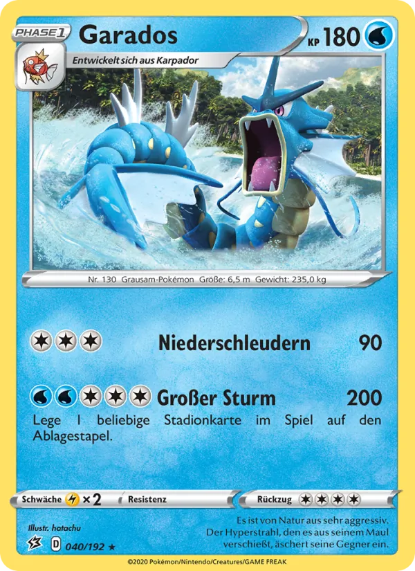 Karte Garados aus Clash der Rebellen, Nummer 40/192