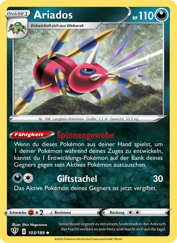 Karte Ariados aus Flammende Finsternis, Nummer 103/189
