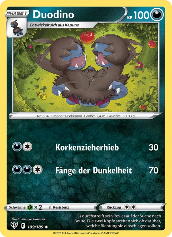 Karte Duodino aus Flammende Finsternis, Nummer 109/189