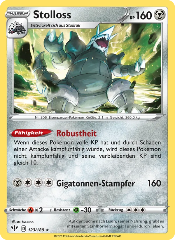 Karte Stolloss aus Flammende Finsternis, Nummer 123/189
