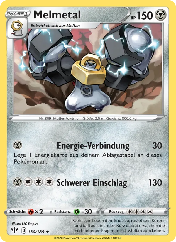 Karte Melmetal aus Flammende Finsternis, Nummer 130/189