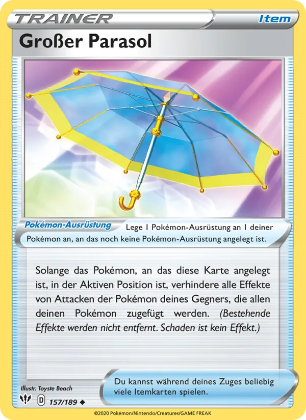 Karte Großer Parasol aus Flammende Finsternis, Nummer 157/189