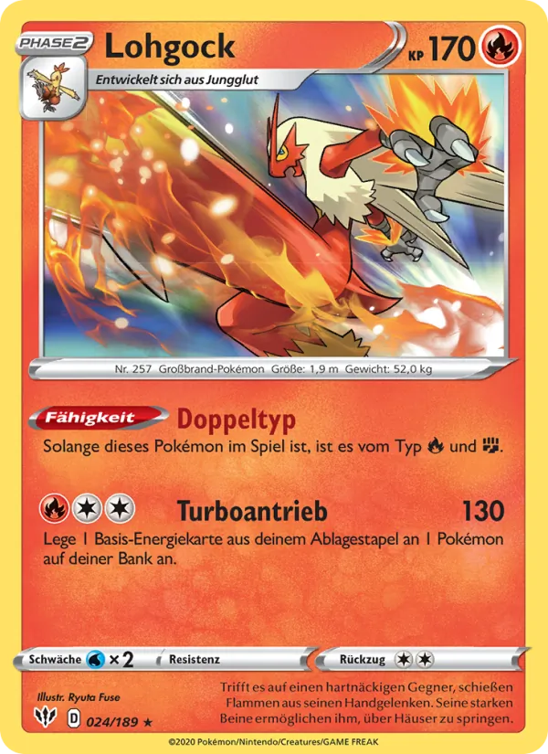 Karte Lohgock aus Flammende Finsternis, Nummer 24/189