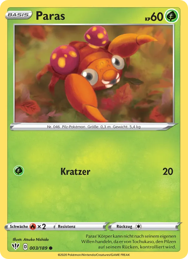 Karte Paras aus Flammende Finsternis, Nummer 3/189
