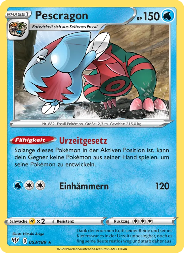 Karte Pescragon aus Flammende Finsternis, Nummer 53/189