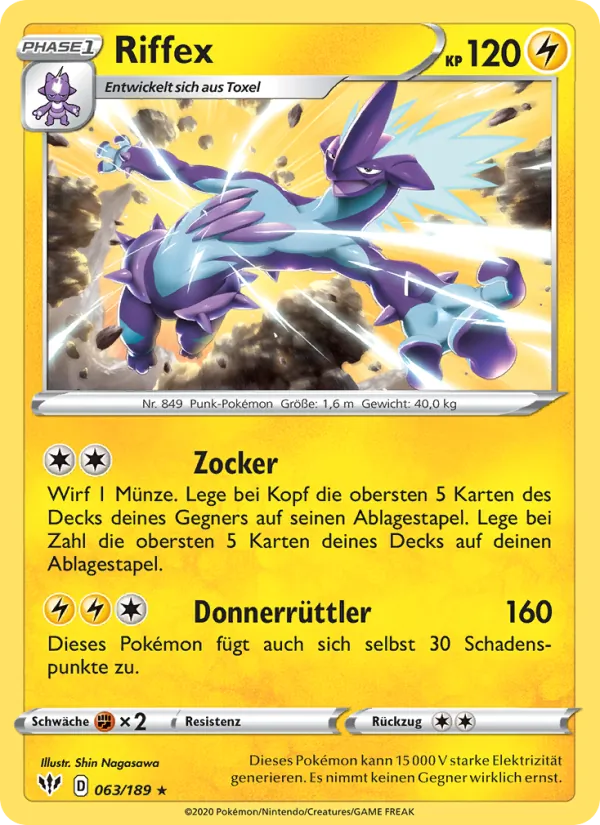 Karte Riffex aus Flammende Finsternis, Nummer 63/189