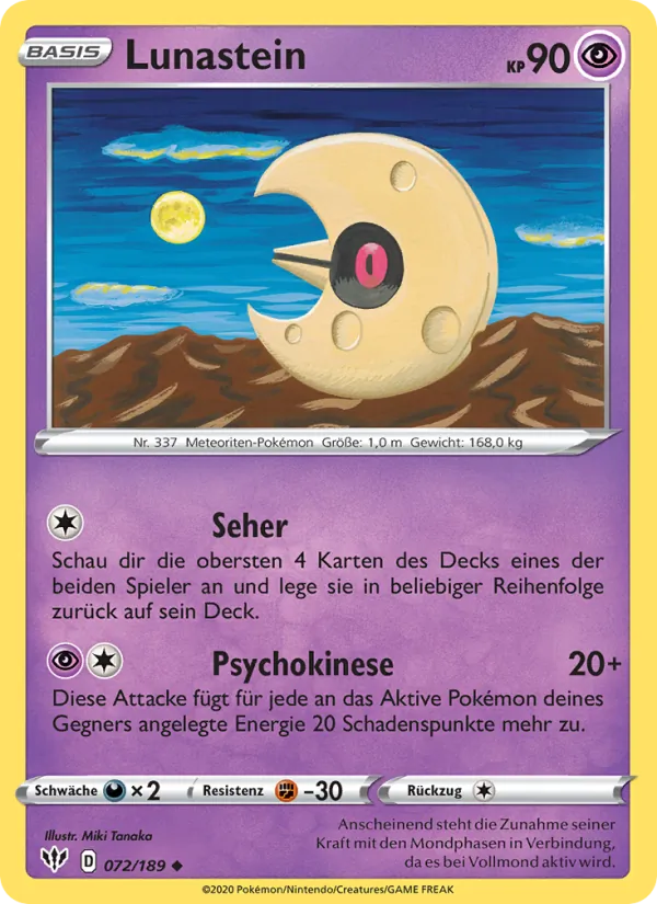 Karte Lunastein aus Flammende Finsternis, Nummer 72/189