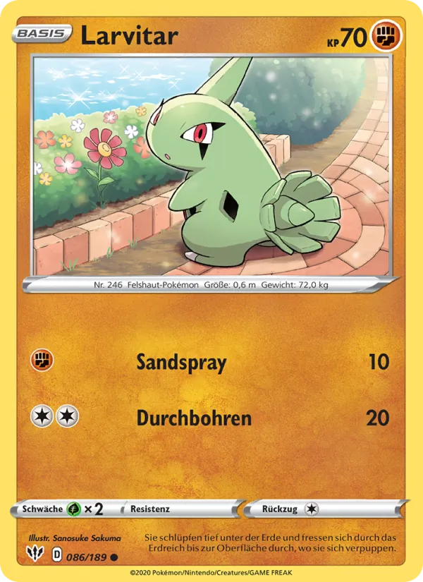 Karte Larvitar aus Flammende Finsternis, Nummer 86/189