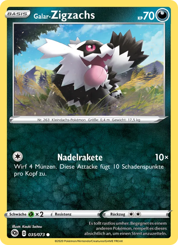 Karte Galar-Zigzachs aus Weg des Champs, Nummer 35/73