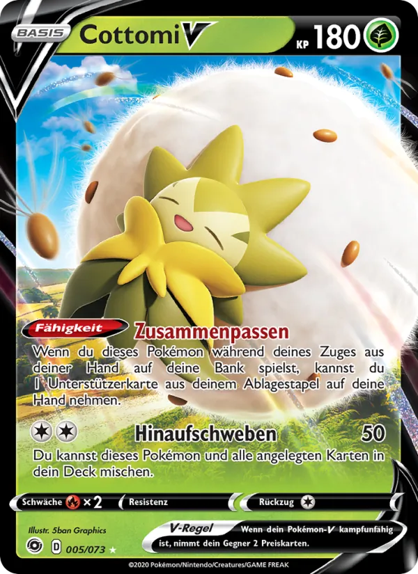 Karte Cottomi V aus Weg des Champs, Nummer 5/73